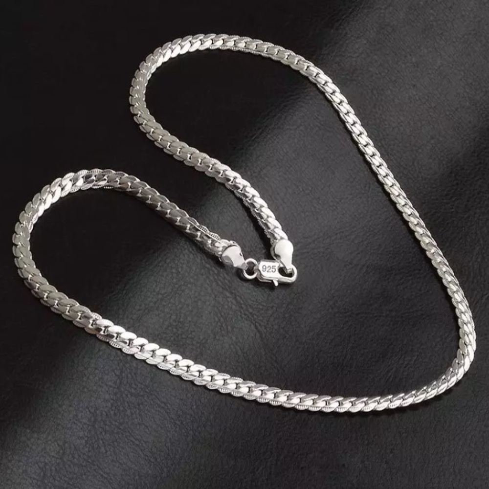 925 Sterling silver snake necklace